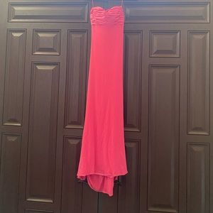 Spaghetti strap pink dress